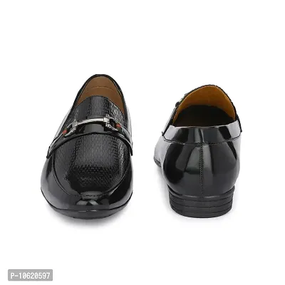 Stylish Patent Leather Black Slip-On Office Party Ethnic Wear Mens Formal Shoes-thumb5