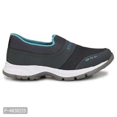 Dark Grey Canvas Mesh Casual Wear Slip On Walking Running Training Gym Football Sports Shoes-thumb3