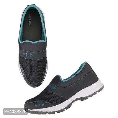 Dark Grey Canvas Mesh Casual Wear Slip On Walking Running Training Gym Football Sports Shoes-thumb2