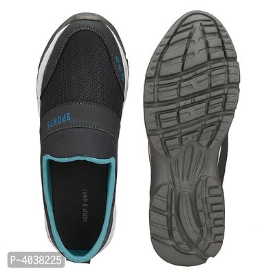 Dark Grey Canvas Mesh Casual Wear Slip On Walking Running Training Gym Football Sports Shoes-thumb5