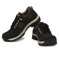 Black Synthetic Leather Flat Boots For Men-thumb4