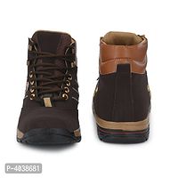 Women's Brown Synthetic Leather High Ankle-Length Tough Boots-thumb2