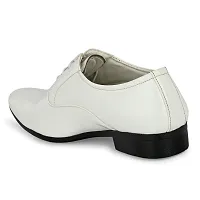 Stylish Patent Leather White Derby Lace-Up Office Party Ethnic Wear Mens Formal Shoes-thumb3