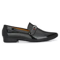 Stylish Patent Leather Black Slip-On Office Party Ethnic Wear Mens Formal Shoes-thumb1