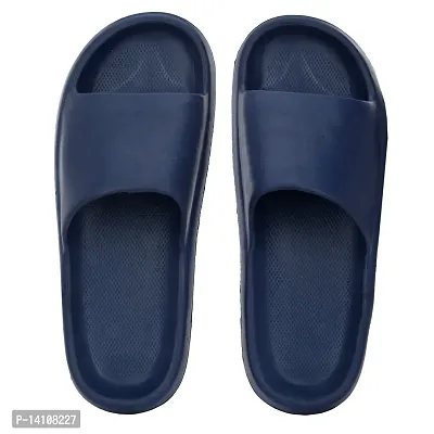 Buy Stylish Navy Blue EVA Solid Sliders For Men Online In India At