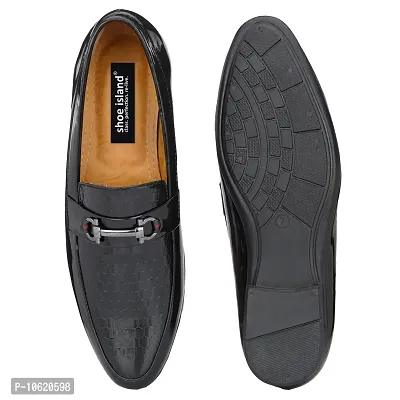 Stylish Patent Leather Black Slip-On Office Party Ethnic Wear Mens Formal Shoes-thumb4