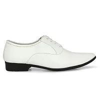 Stylish Patent Leather White Derby Lace-Up Office Party Ethnic Wear Mens Formal Shoes-thumb2