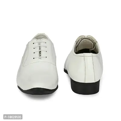 Stylish Patent Leather White Derby Lace-Up Office Party Ethnic Wear Mens Formal Shoes-thumb5