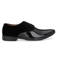 Stylish Patent Leather Black Oxford Lace-Ups Office Party Ethnic Wear Mens Formal Shoes-thumb1