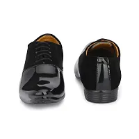 Stylish Patent Leather Black Oxford Lace-Ups Office Party Ethnic Wear Mens Formal Shoes-thumb4