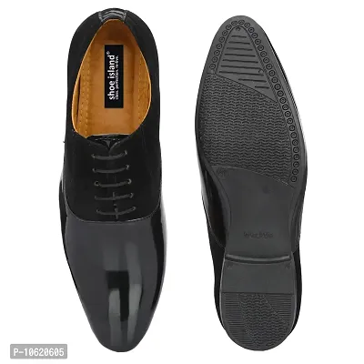 Stylish Patent Leather Black Oxford Lace-Ups Office Party Ethnic Wear Mens Formal Shoes-thumb4