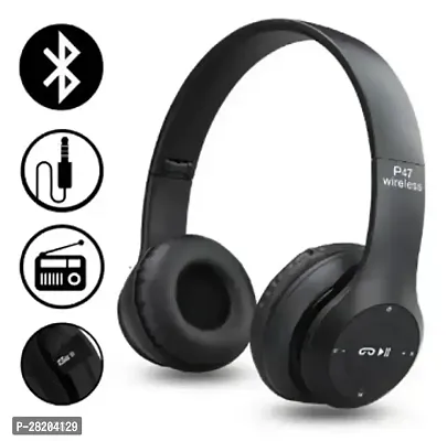 Classy Wireless Bluetooth Headphone With Fm/Aux/Tf Card Support For Unisex Pack Of 1-thumb0