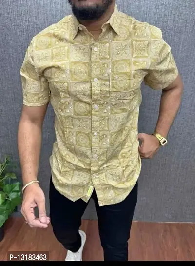 Classic Cotton Blend Printed Casual Shirts for Men