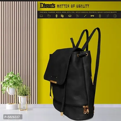 Disan's Cute Stylish Latest Backpack for Women, Girls, Female Student, School Bag for Girls (Black)-thumb0