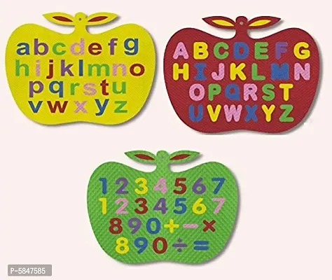 Di san's Apple Shape Learning Puzzle Board for Kids Eva Small Letters, Capital Alphabet, Numbers  (Multicolor) ( Pack of 3)-thumb4