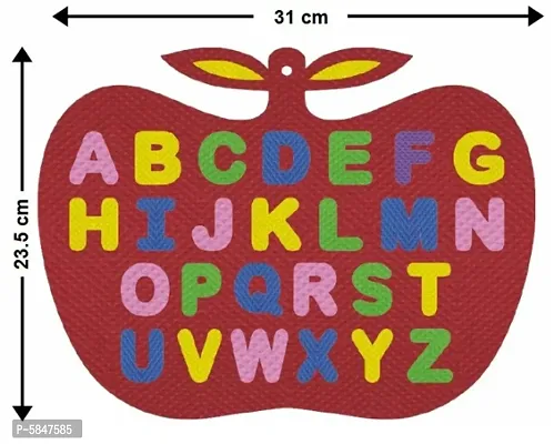 Di san's Apple Shape Learning Puzzle Board for Kids Eva Small Letters, Capital Alphabet, Numbers  (Multicolor) ( Pack of 3)-thumb5
