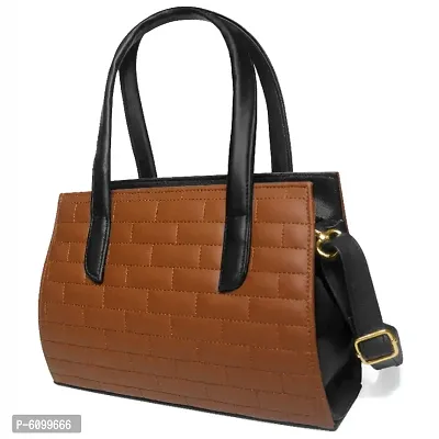 Stylish Brick Women's Handbag for Ladies and Girls (Brown)-thumb0