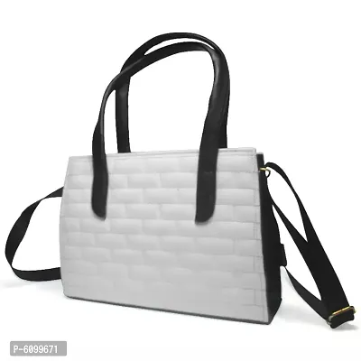 Stylish Brick Women's Handbag for Ladies and Girls (white)-thumb0