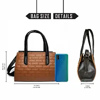 Stylish Brick Women's Handbag for Ladies and Girls (Brown)-thumb1