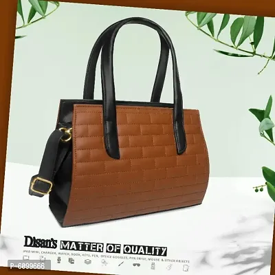 Stylish Brick Women's Handbag for Ladies and Girls (Brown)-thumb5