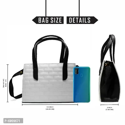 Stylish Brick Women's Handbag for Ladies and Girls (white)-thumb3