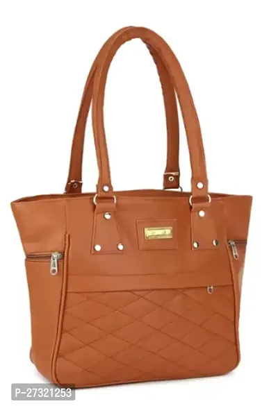 Stylish Brown Leather Handbag For Women-thumb0