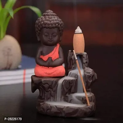 Monk Buddha Smoke Backflow Statue Smoke Fountain Home Decoration ackflow Incense Holder-thumb0