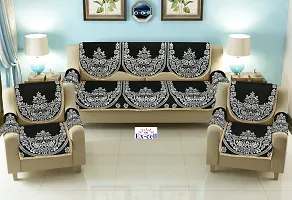 Comfortable Royal Look Velvet 5 Seater Sofa Covers - Set of 6 Pieces-thumb1