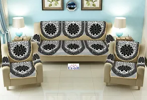 Comfortable Royal Look Velvet 5 Seater Sofa Covers - Set of 6 Pieces-thumb1