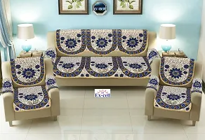 Comfortable Royal Look Velvet 5 Seater Sofa Covers - Set of 6 Pieces-thumb1