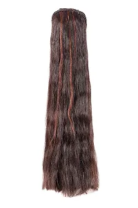 VSAKSH 30 inch Black  Red Highlighted Synthetic Long Shiny Straight Hair Extension Wig (Black Red Highlight) for Women  Girls-thumb4