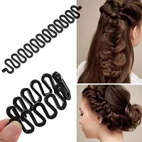 VSAKSH Multi Hairstyle Tools Women Magic Donut Hair Bun Maker Braiding Twist Hair Clip Accessories/Hair Accessories for Women - Black (Black-3)-thumb2