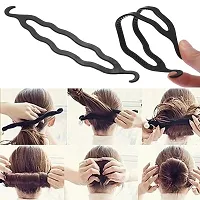 VSAKSH Multi Hairstyle Tools Women Magic Donut Hair Bun Maker Braiding Twist Hair Clip Accessories/Hair Accessories for Women - Black (Black-3)-thumb3