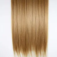 VSAKSH 24 Inch Dark Blonde Straight Synthetic With 5 Clips Hair Extension For Women  Girls-thumb1