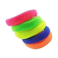 VSAKSH Multicolor Elastic Cotton Stretch Hair Ties, Ponytail Holders, Hair Rubber Band For Girls  Women Random Color (Pack Of 12)-thumb3