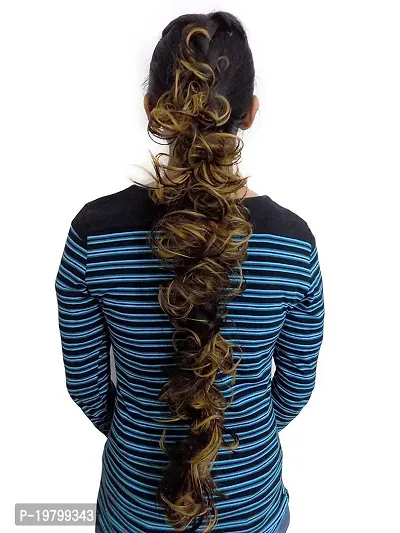 VSAKSH 30 Inch Frill Hairstyle Ponytail  Bun Synthetic Curly Messy Bun Hair Extensions For Women  Girls-thumb3