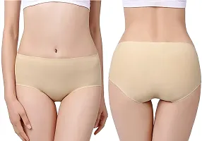 Stylish Silk Blend Solid Briefs For Women- Pack Of 2-thumb2