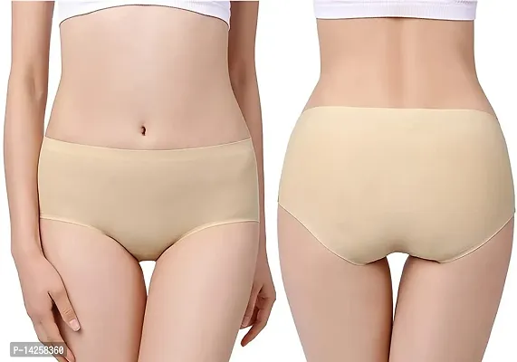 Stylish Silk Blend Solid Briefs For Women- Pack Of 2-thumb3