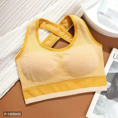 Stylish Grey Cotton Blend Solid Everyday Bras For Women-thumb3