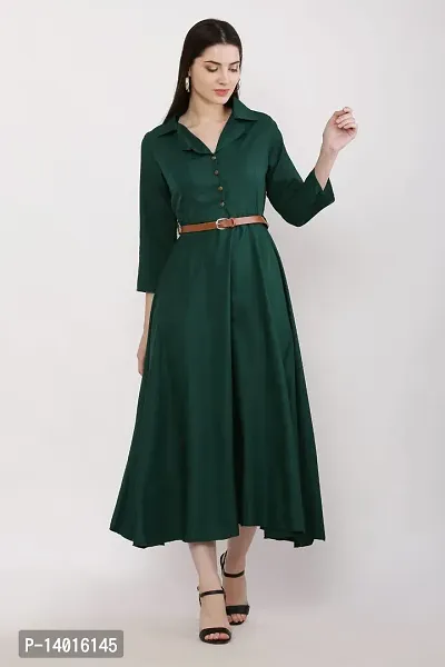 Stylish Poly Crepe Dress For Women-thumb0