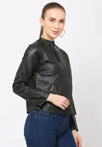 Fabulous Black Rekcin Solid Jackets For Women-thumb2