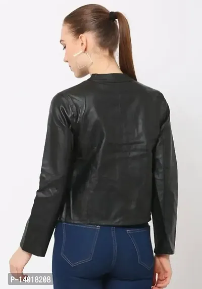 Fabulous Black Rekcin Solid Jackets For Women-thumb2