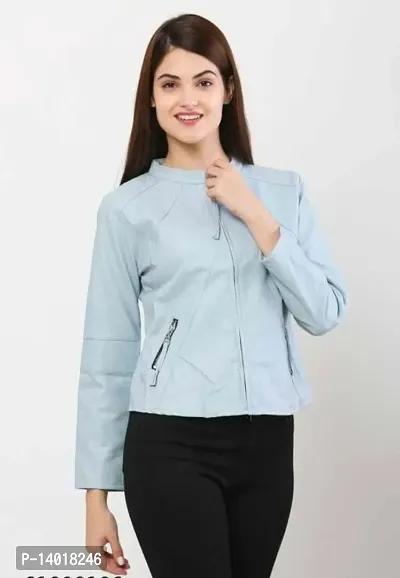 Fabulous Grey Rekcin Solid Jackets For Women