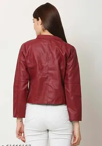 Fabulous Maroon Rekcin Solid Jackets For Women-thumb1