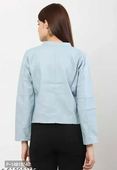 Fabulous Grey Rekcin Solid Jackets For Women-thumb2