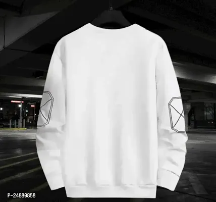 White Round neck Full Sleeve T-shirts-thumb2