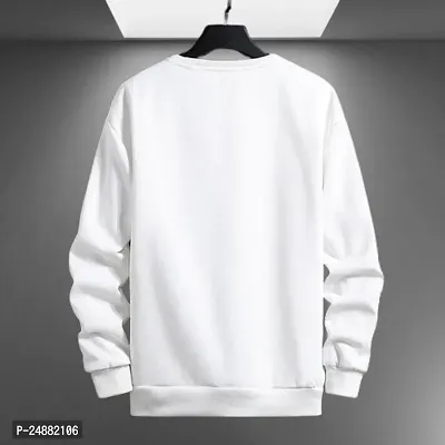 White Full Sleeve Round Neck T-shirts-thumb2