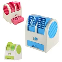 Mini Water Air Cooler Cooling Fan Blade Less Duel Blower With Ice Chamber. Mini Cooler Mini AC USB Battery Operated Air Conditioner-thumb3