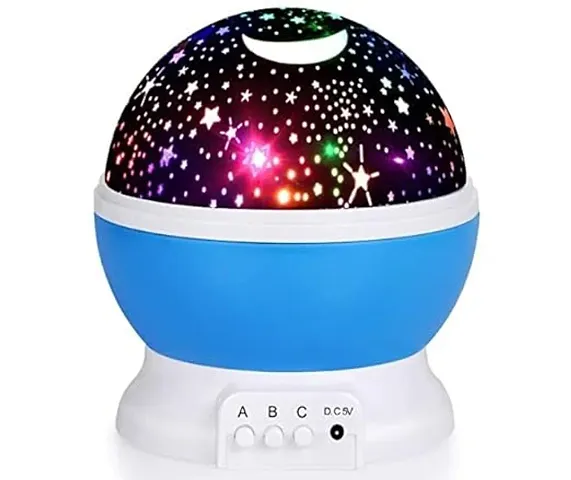 Night Light Lamp rotatable with USB Wire and Battery Colorful Romantic LED Star Sky Night  Bed Light Lamp for Home Decoration, Diwali  Christmas Pack of 1 for Kids Room