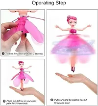 Flying Princess Doll Magic Infrared Induction Control Toy, Play Game RC Flying Toy, Mini Drone Indoor and Outdoor Toys for Kids Boys Girls 6 7 8 9 10 Year Old Gifts (Pink Girl)-thumb1